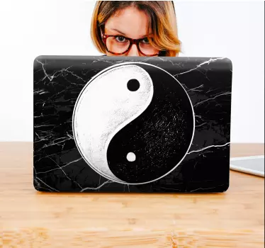 Originální nálepka na notebook yin yang balance - TenStickers
