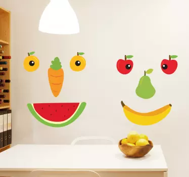 Ovocné tváře dekorativní nálepka - TenStickers