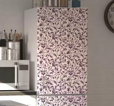 Ozdobné nálepky na paisley lednici s listy - TenStickers
