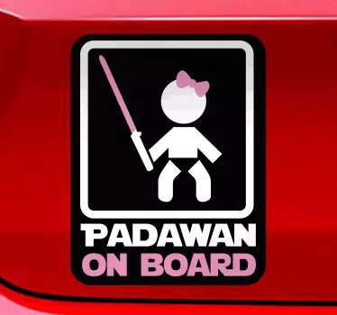 Padawan na palubě dítěte samolepka na auto - TenStickers