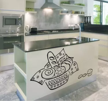 Pečivo košík kuchyňské obtisky - TenStickers