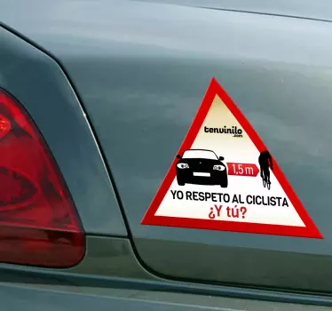 Pegatina respektuje cyklistu cyklistická nálepka - TenStickers
