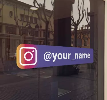 Personalizovaná fialová instagramová značka loga - TenStickers