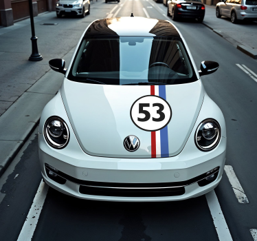 herbie číslo samolepka na auto - TenStickers