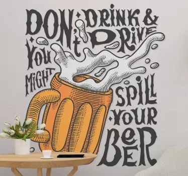 Pivo banner nápoj samolepka na zeď - TenStickers