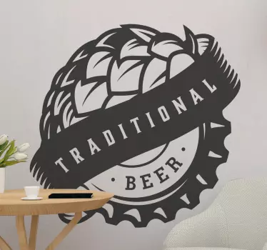 Pivo ingredience logo nápoj samolepka na zeď - TenStickers