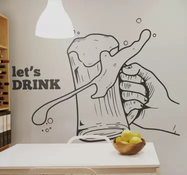 Pivo umožňuje pít nástěnný obtisk - TenStickers