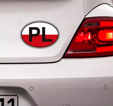 Pl vlajka auto nálepka - TenStickers