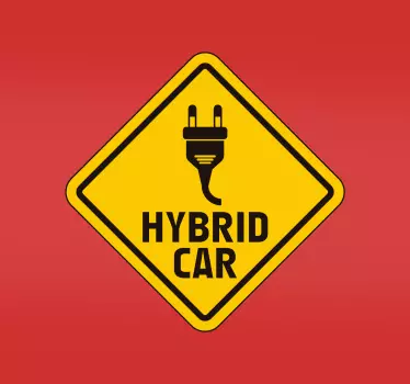Plug-in hybridní auto nálepka - TenStickers