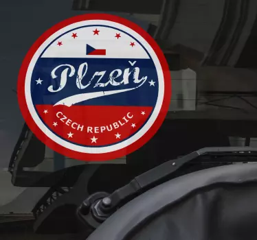 Plzeň razítko auto obtisk - TenStickers