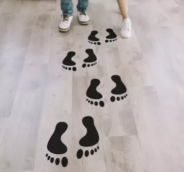 Podlahové dlaždice krokové stopy vinyl nálepka - TenStickers