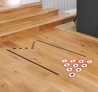 Podlahové dlaždice na bowling vinylové nálepky - TenStickers