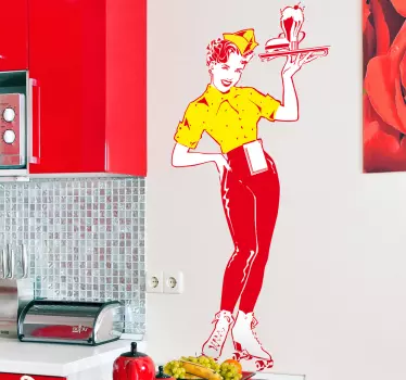 Pop art servírka dekorativní samolepka - TenStickers