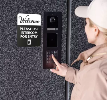 Používat interkom Nálepka znamení - TenStickers