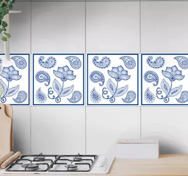Přenos dlaždic paisley a květin - TenStickers