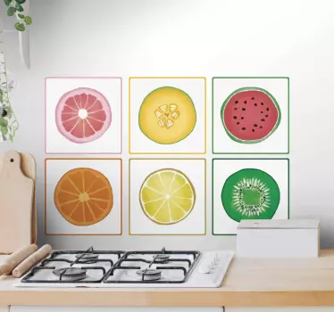 Přenos ohraničené ovocné dlaždice na plátky - TenStickers