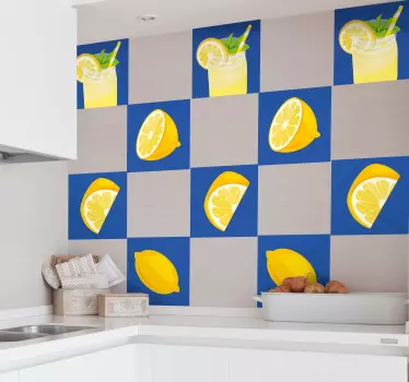 Přenos vinylové dlaždice z citronové šťávy - TenStickers