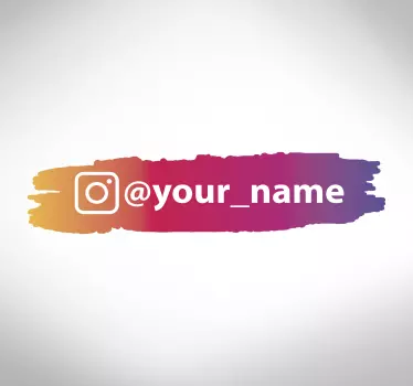 Přizpůsobená barva tahu instagram znamení nálepka - TenStickers