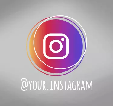 Přizpůsobený instagram ikona okna obtisk - TenStickers