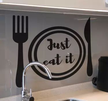 Prostě to sníst kuchyňské náčiní kuchyňské nálepky - TenStickers