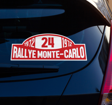 Rally číslo monte-carlo samolepka na auto - TenStickers