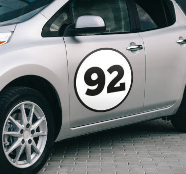 Rally číslo samolepka na auto - TenStickers