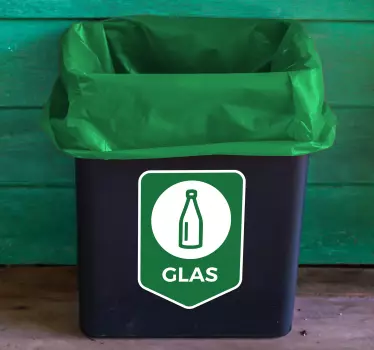 Recyklovat skleněné de ikona nálepka - TenStickers