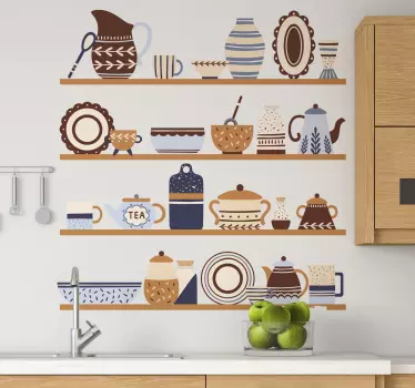 Regály s nálepkou na příbory - TenStickers