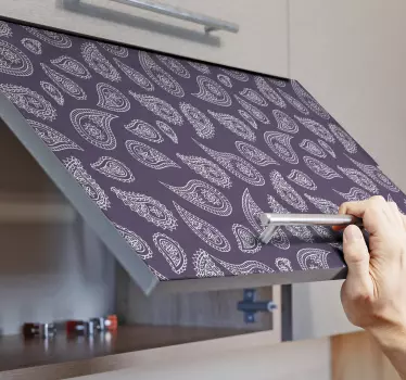 Retro paisley nábytek obtisk - TenStickers