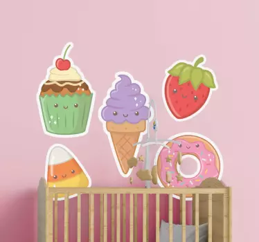 Rozkošná samolepka na zeď na anime - TenStickers
