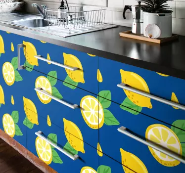 Ručně nakreslete citrony na nábytek - TenStickers