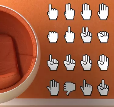 Ruční kurzor obtisky kolekce - TenStickers