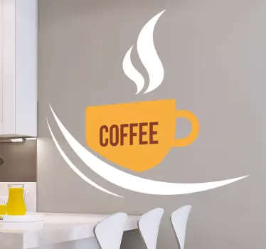 šálek nálepky na nástěnnou kávu - TenStickers