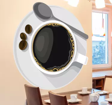 Samolepka na kávu, horní hrnek na pití - TenStickers