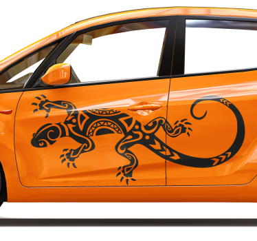 Samolepka na auto kmenové ještěrka - TenStickers
