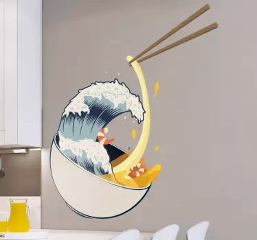 Samolepka na zeď s velkou vlnou - TenStickers