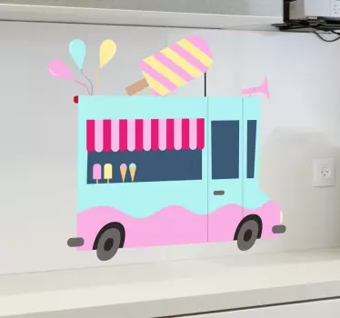 Samolepky děti zmrzlina truck - TenStickers