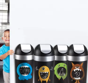 Samolepky na smíšený recyklační koš - TenStickers