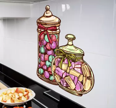 Sklenice plné dobrot kuchyně obtisky - TenStickers