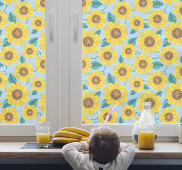 Slunečnice motivy okenní obtisk - TenStickers