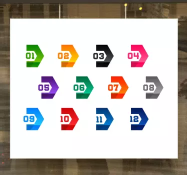 Směr číslo odrážky osobní okenní obtisk - TenStickers