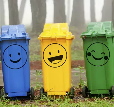 Smiley kontejnery obtisk - TenStickers