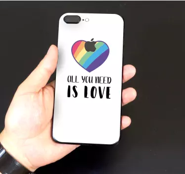 Sociální lgbt symbol lásky iphone obtisk - TenStickers