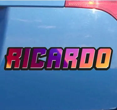 Sportovní neon personalizovaný název auto obtisk - TenStickers