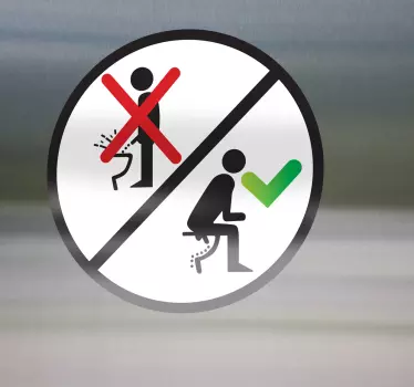 Správná nálepka pro močení - TenStickers