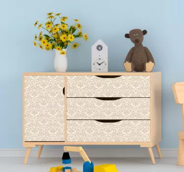 Starožitné světle béžové nálepky na nábytek - TenStickers