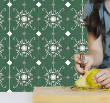 Starý styl dlaždic vinyl převod - TenStickers