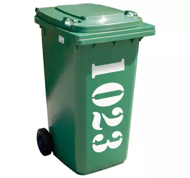 Stikcer číslo kontejnerového domu - TenStickers
