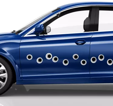 Samolepka na auto s otvory pro kluky - TenStickers