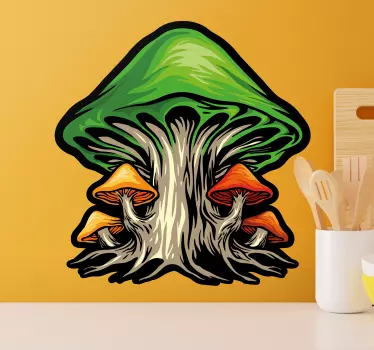 Strašidelná příroda houba rostlina tapety nálepka - TenStickers